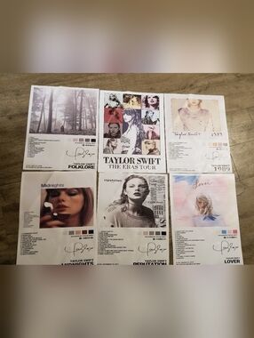 Taylor Swift Poster Set - Black, White, Pink, Blue, Brown